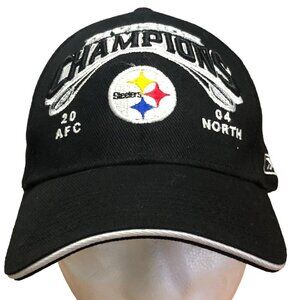 Pittsburgh Steelers 2004 Division Champions Hat Cap Reebok On Field Apparel New